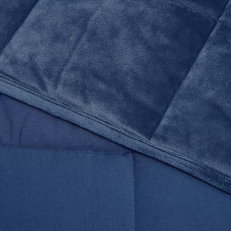 Woltu Couverture Ponderee Bleu 150x0cm Couverture Lestee Anti Stress En Microfibre Pour Adulte Poids 7kg