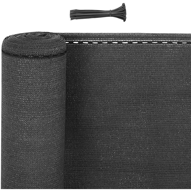 Colliers de Serrage en Plastique Noir pour Canisse et Clôture x50