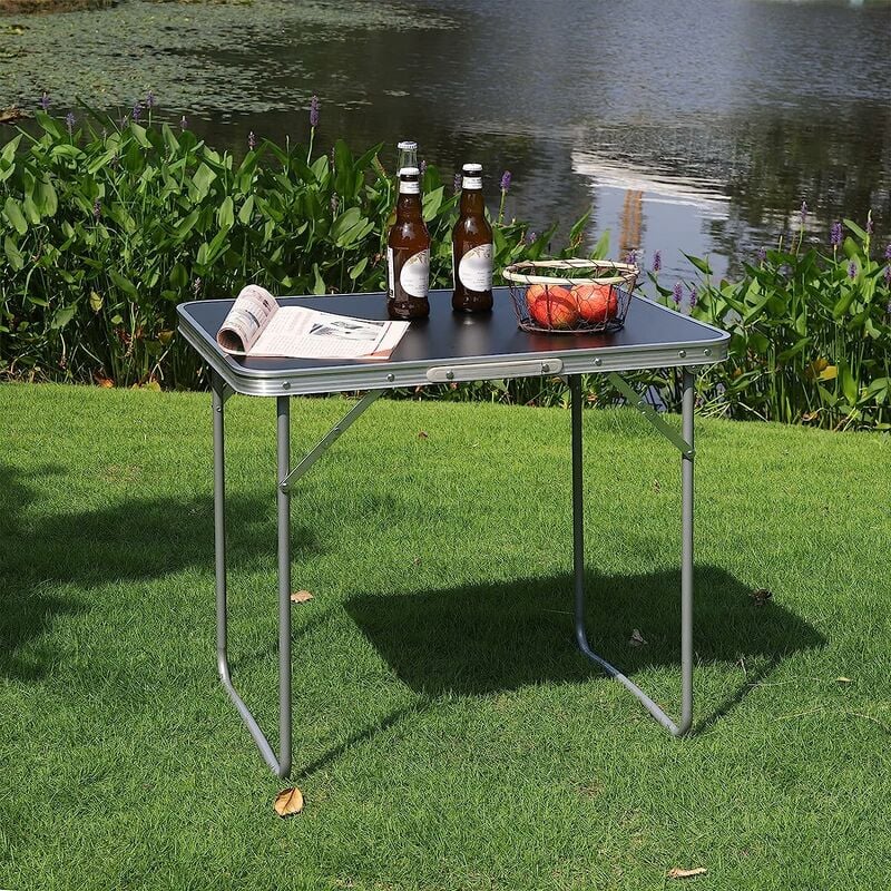 WOLTU Table de camping pliante léger et portable. Table de pique-nique en  aluminium. 56x46x40cm