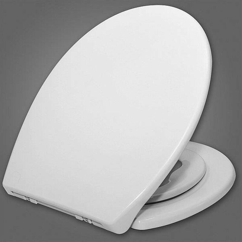 WOLTU Abattant WC plastique Couvercle de toilette avec siège intégré de  l'enfant, Couvercle de WC antibactérien avec softclose fonction et Quick  release Système, Blanc WS2584 : : Bricolage