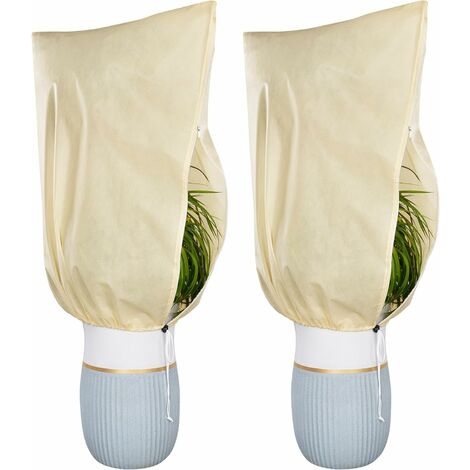 4 paquets de couverture de Protection contre le gel en molleton pour  plantes 70 * 110cm sacs de couverture contre le gel des plantes hiver  jardin