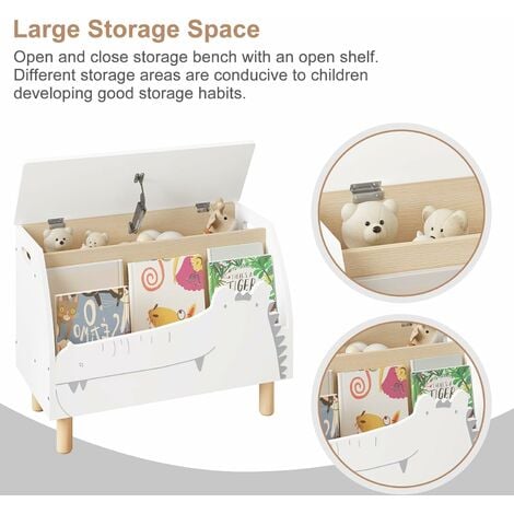 RELAX4LIFE 3 en 1 Banc de Coffre Jouet Transformable en Bois avec Boîte de  Rangement, Ensemble de Table et Chaise, Coffre à Jouets Enfant Convient  pour Maison et Maternelle (Naturel) : 