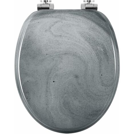 Abattant WC lunette de toilette Senzano, Forme en D