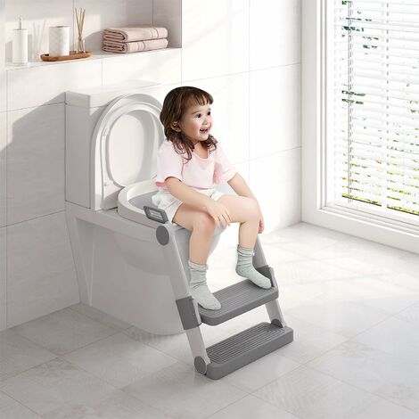 Réducteur De Toilettes Pour Enfants Avec échelle Réglable - Pliable, Sécurisé, Pour Formes V/U/O - Apprentissage Propreté
