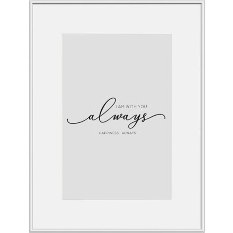 WOLTU Cadre Photo 10x15cm, Cadre Décoration Murales en aluminium, Argenté