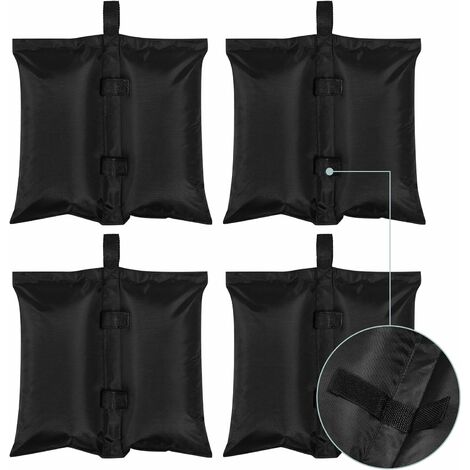 Woltu – Sacs de sable 4 pièces – Tissu Oxford 420D imperméable – Charge maximale 7 kg – Dimensions 37x41.5 cm – Idéal pour tonnelles et parasols