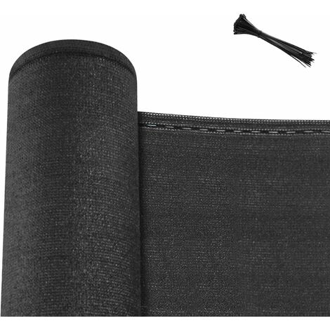 WOLTU Brise Vue 1x25 m, Clôture Jardin en HDPE 280g/m², Brise Vue Jardin, Protection Contre Soleil, Vent, UV, Résistant aux Intempéries, Anthracite