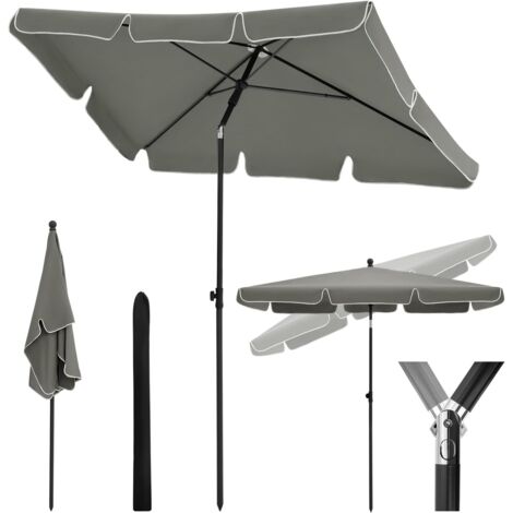 Woltu – Parasol de jardin inclinable 2x1,2m – Hauteur réglable 165-245cm – Protection UV 180g/m² – Cadre métal antirouille – Sac de rangement inclus