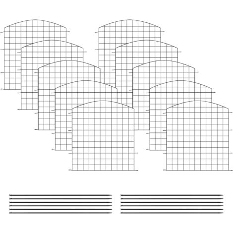 Woltu – Clôture décorative en métal pour jardin – Grillage rigide 78x70 cm – Installation sans outils – Protection enfants et animaux (1/5)