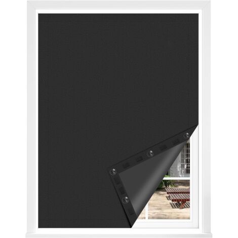 Woltu – Store occultant thermique 130x100cm – Ventouses sans perçage – Protection UV et isolation thermique – Réutilisable pour fenêtres lisses (1/5)