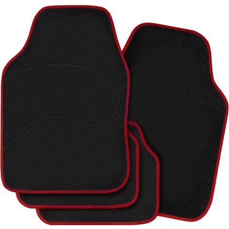 WOLTU Voiture Tapis Universel, Tapis de Sol, Tapis de Voiture en Tissu, Rouge (1/5)