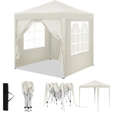 Woltu – Tonnelle pliante 2x2m – Hauteur réglable 232/236/240cm – Imperméable avec 4 parois latérales – Sac de transport inclus – Protection UV