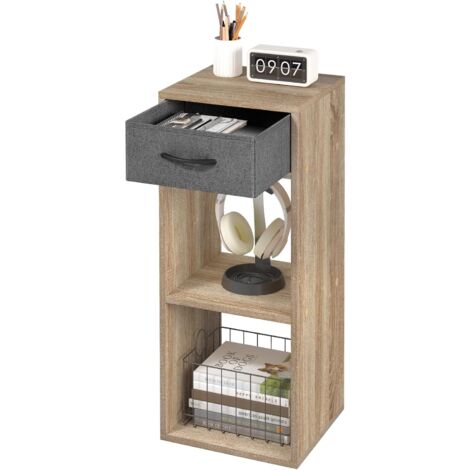 Woltu – Bibliothèque 3 niveaux avec tiroir – Étagère autoportante en bois d'ingénierie E1 – Rangement ouvert et résistant aux rayures (1/5)