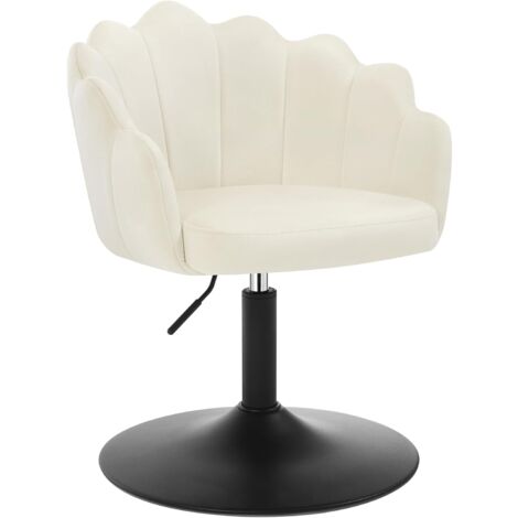 Woltu – Chaise de coiffeuse pivotante en velours – Réglable en hauteur 41-53cm – Socle métal antirouille – Capacité 150kg – Confort optimal