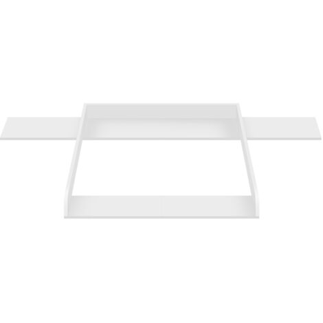 WOLTU Plan à Langer pour Commode, avec Étagère Extensible, Plateau à Langer Universel, en MDF, 160 x 80 x 10 cm, Blanc