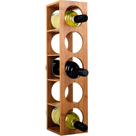 Bicaquu Porte-Bouteille, casier à vin Vertical Facile à Utiliser, casier à  vin en Acier Inoxydable, Barre pour Le ménage(Stainless Steel 8 Holes)
