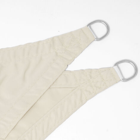 WOLTU Voile d’ombrage carré 3x3 m, en polyester, protection contre le soleil avec protection UV pour jardin ou camping, Crème