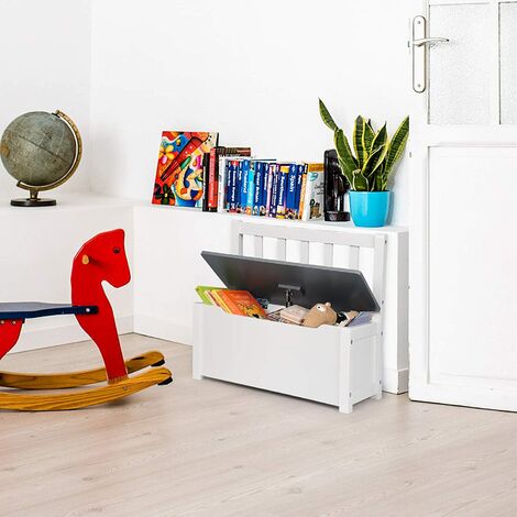 Coffre à Jouets Pinolino En Bois Blanc Pour Enfants - 60x40x40 Cm - Neuf Sous Emballage