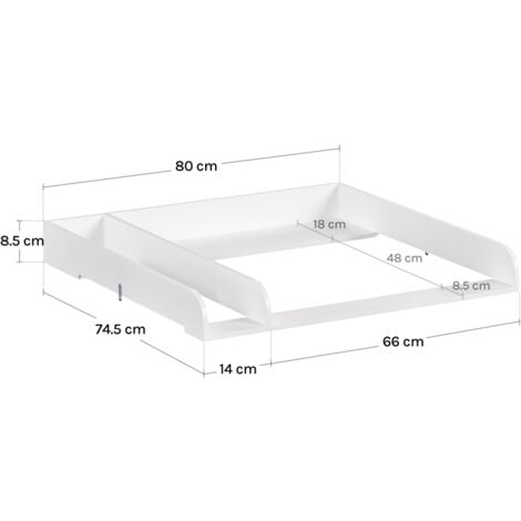 Table à Langer WOLTU Accessoires Blanc pour bébé en MDF