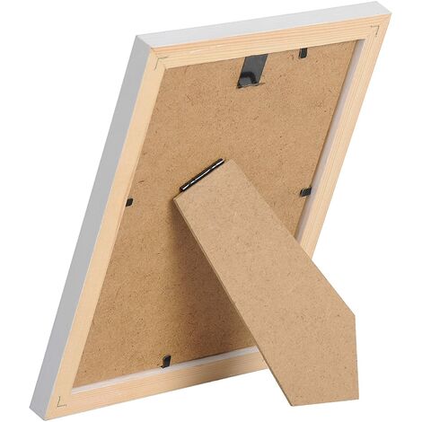 WOLTU 10x Cadre Photo, 13x18cm, Cadre en Bois et Verre, Blanc