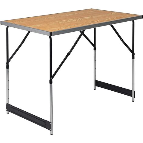 Table D'Extérieur,Table De Travail Pliante En Aluminium, 56Cm*42Cm*37Cm,  Table De Caravane, Camping, Pique-Nique, Avec De Pet[H124]