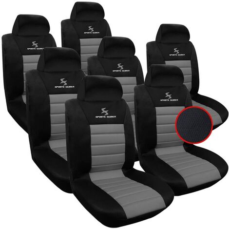 AU-UTH-Ensemble complet de housses de siège de voiture, design rayé,  compatible avec l'airbag et le banc fendu, universel, convient pour Golf 5,  hyunda - AliExpress