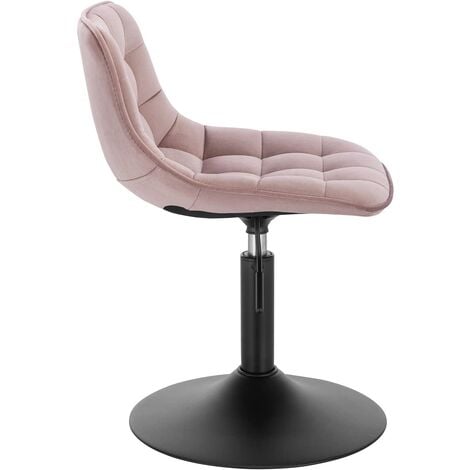WOLTU Tabouret de Bar Siège en Velours Chaise de Bar avec Dossier Tabouret Rotatif Moderne Hauteur Réglable, Rose
