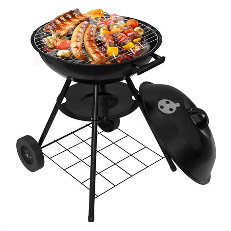 barbecue type cloche avec couvercle sur pied, diamètre 45cm