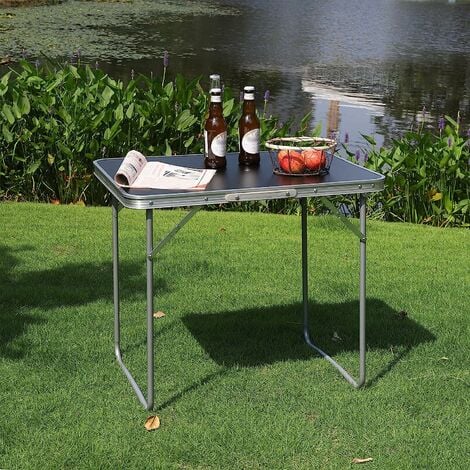 WOLTU Table de Camping Pliante en Aluminium et MDF Table de Pique-Nique .  Jardin Pliable Tables