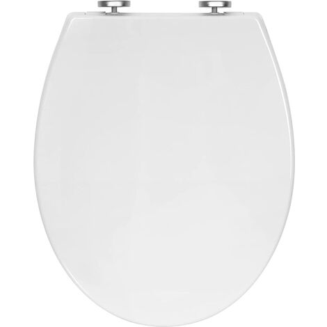 Idevit Abattant WC Ultra mince, à fermeture douce Softclose adaptable sur  la plupart des cuvettes, blanc (EASYSLIM44) - Livea Sanitaire