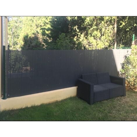 WOLTU Canisse PVC 300x160cm pour jardin balcon terrasse, Balcon clôture brise-vent, Stores Balcon, Brise vue, Gris