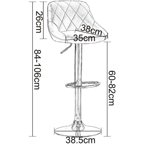 WOLTU lot de 4 Tabouret de bar avec repose-pieds, hauteur réglable, en similicuir, siège bien rembourré, Kaki