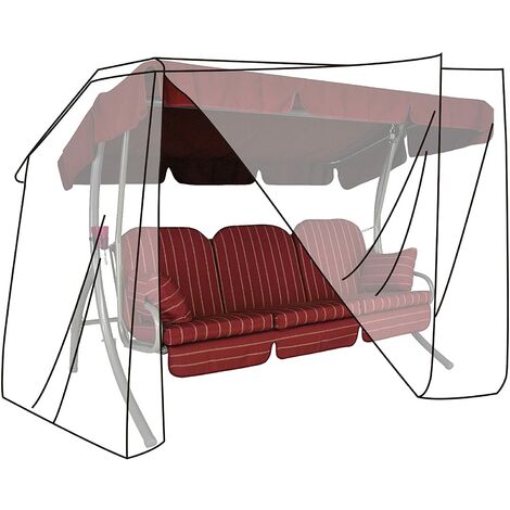 Woltu – Housse de protection pour meubles de jardin – Imperméable, anti-UV, indéchirable – Dimensions 150x215x150cm – Fixation par cordon élastique (1/5)