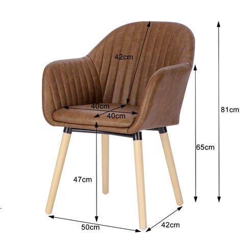 Chaise de salle à manger de jardin Rotin 55x59x81 cm Marron