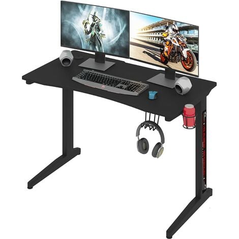 Devoko Bureau Gaming 140 cm Bureau Gamer Table d'ordinateur