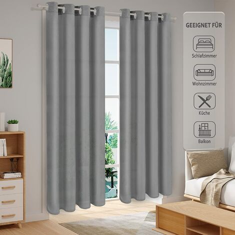 WOLTU 2 pièces Rideaux occultant.135x175cm.pour Maison intérieure pour