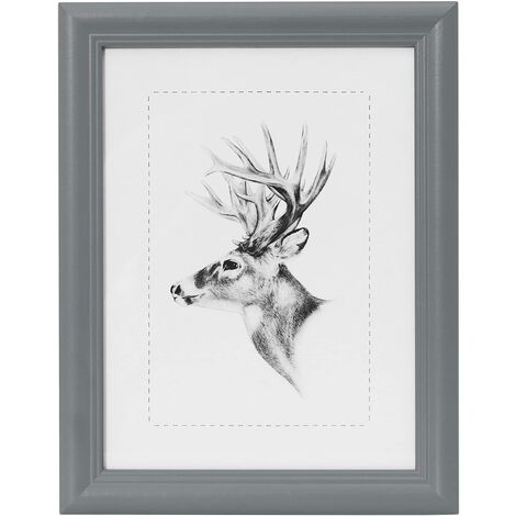 WOLTU 1 pièce Cadre de Photo en Bois, Artos Style Façade en Verre, 30x40cm, Gris BR9437gr