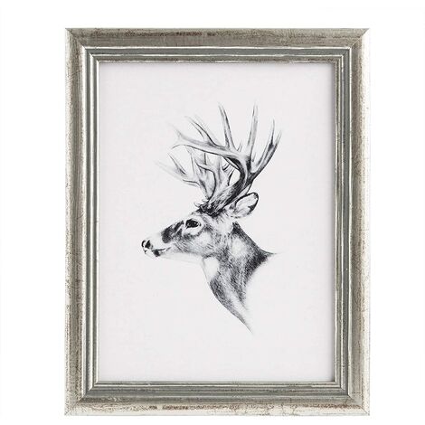 WOLTU 1 pièce Cadre de Photo en Bois Artos Style Façade en Verre.13x18cm.Argent