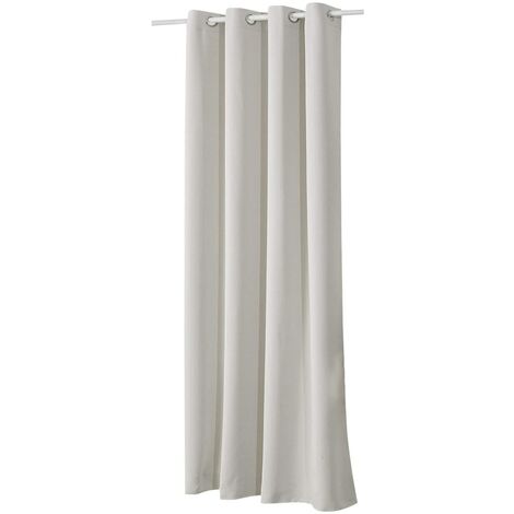 WOLTU 1 pièce Rideau occultant à œillets pour fenêtre Porte Thermique Isolant, 135x245cm, Crème