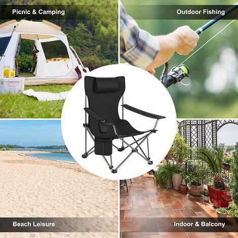 TRESKO® Chaise de Camping Pliante et transportable