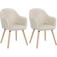 Woltu – Lot de 2 chaises de salle à manger – Siège en velours doux – Structure en acier – Dossier ergonomique – Patins antidérapants