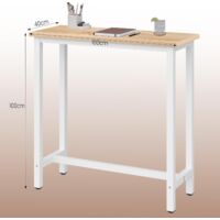 Table de Bar WOLTU, Table de Cuisine Carré 60x60x102cm en aggloméré et métal, Table de bistrot Table Haute, Chêne Clair Table de Bar WOLTU, Table de Cuisine Carré 60x60x102cm en aggloméré et métal, Table de bistrot Table Haute, Chêne Clair