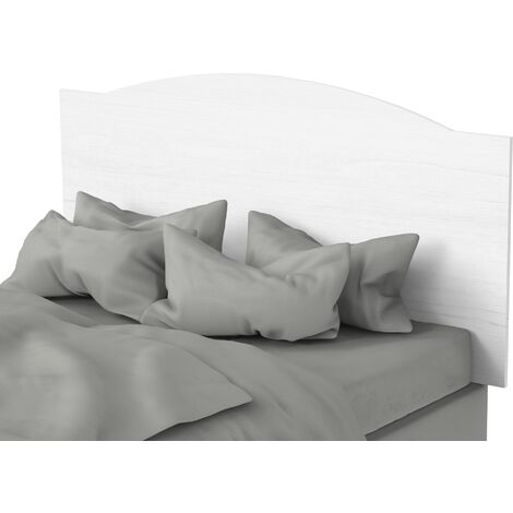 Cabecero de 160 cm estilo vintage, para camas de matrimonio, 80x160x1,6cm(alto x ancho x profundo),  color blanco atlas, colección Valentina
