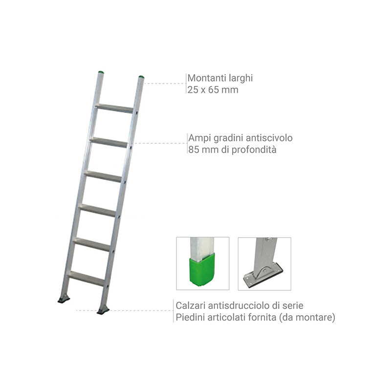 Scala A 3 Piani In Alluminio StablePro - Estendibile Fino A 5m, Garanzia 5 Anni