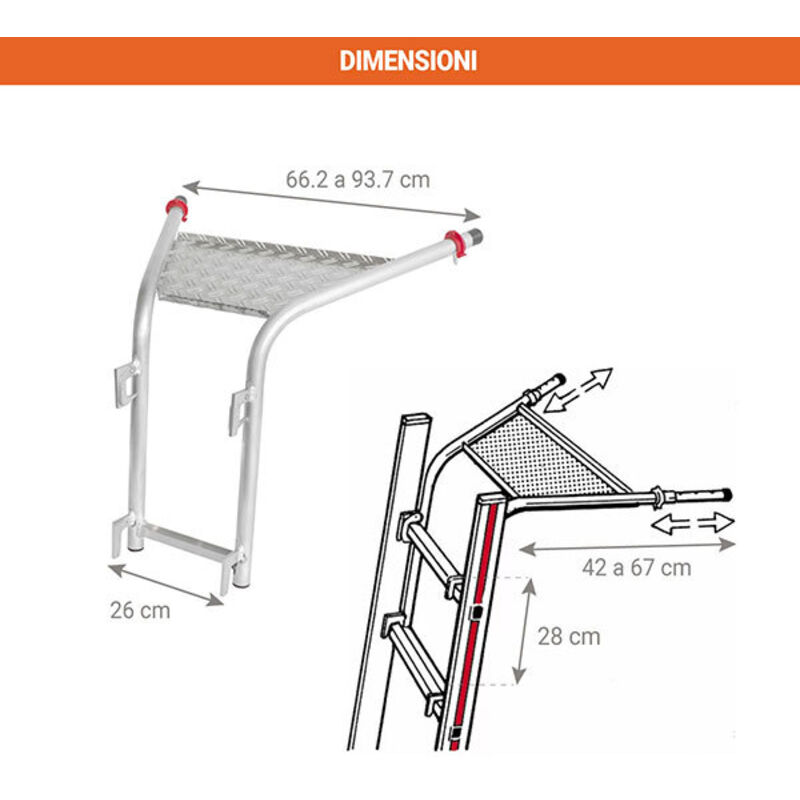 Set di 4 distanziatori per assi di decking, spessori 0,16, 0,32, 0,48 e