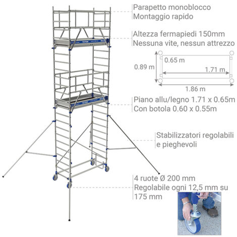 Trabattello Nuovo con stabilizzatori - Giardino e Fai da te In