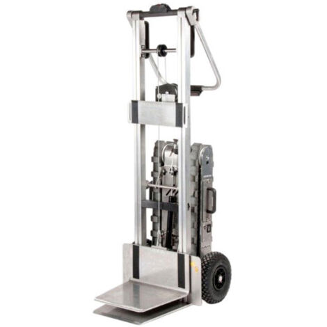 Carrello Portascale RJTEK Con Manico Telescopico, Capacità 100 Kg, Robusto E Leggero, Per Trasporto Bagagli E Pacchi, Nero