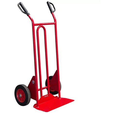 ES Carrello Professionale Per Trasporto Con Ruote Grandi - Capacità Di Carico 500 Kg, Pala 620x190 Mm, Altezza 120 Cm