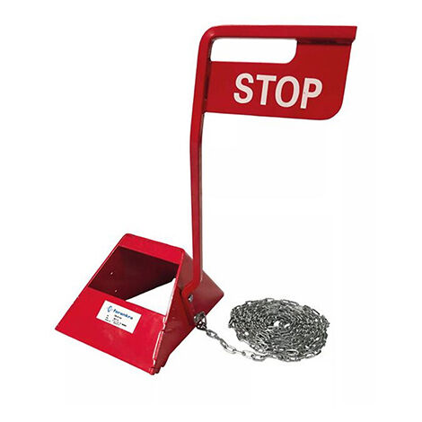 Cuneo fermaruota con pannello STOP - Altezza 0.62m - CR-250