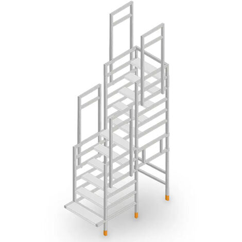 Scala per cantiere provvisoria per cantieri temporanei - Altezza raggiungibile 2.30 a 2.60m - 858000/I